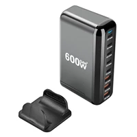 600W USB-C Charger, 100W USB-C Power Brick, Suitable for Charging Multiple Phones GaN III 8-Port Fast Charging Hub; PD 3.1 140W Laptop Charger Adapter Compatible with MacBook Pro/Air, Dell, Steam Deck, iPhone 16/15/11, and Galaxy S 5