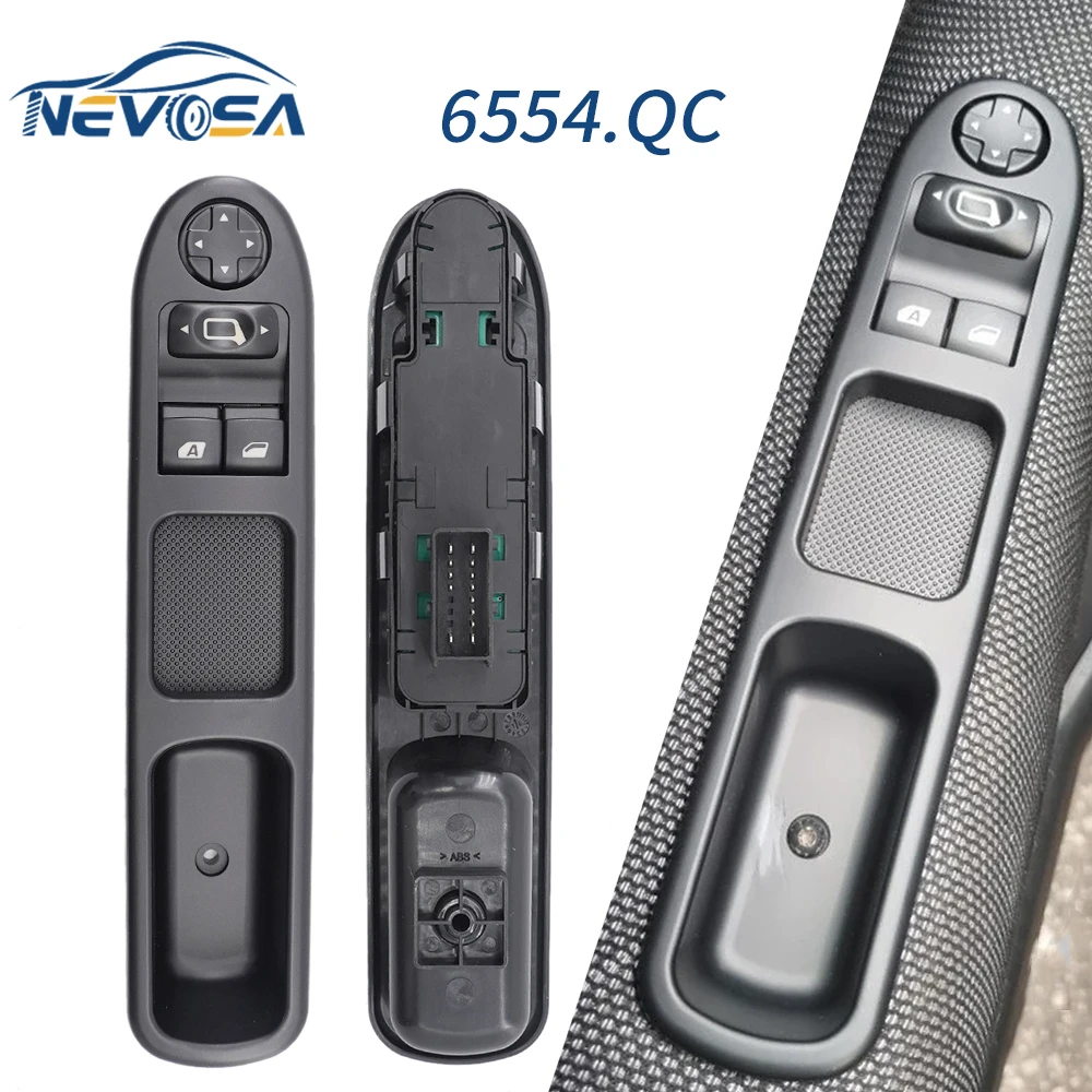 プジョー207 パワーウィンドウスイッチ 6554.QG 右ハンドル用 純正交換用 プジョー Peugeot パワーウィンドウスイッチ 207 右