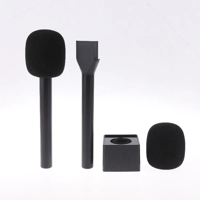 *마이크 1 2용 Rode Wireless GO II용 윈드실드 폼이 포함된 무선 핸드헬드 인터뷰 마이크 어댑터