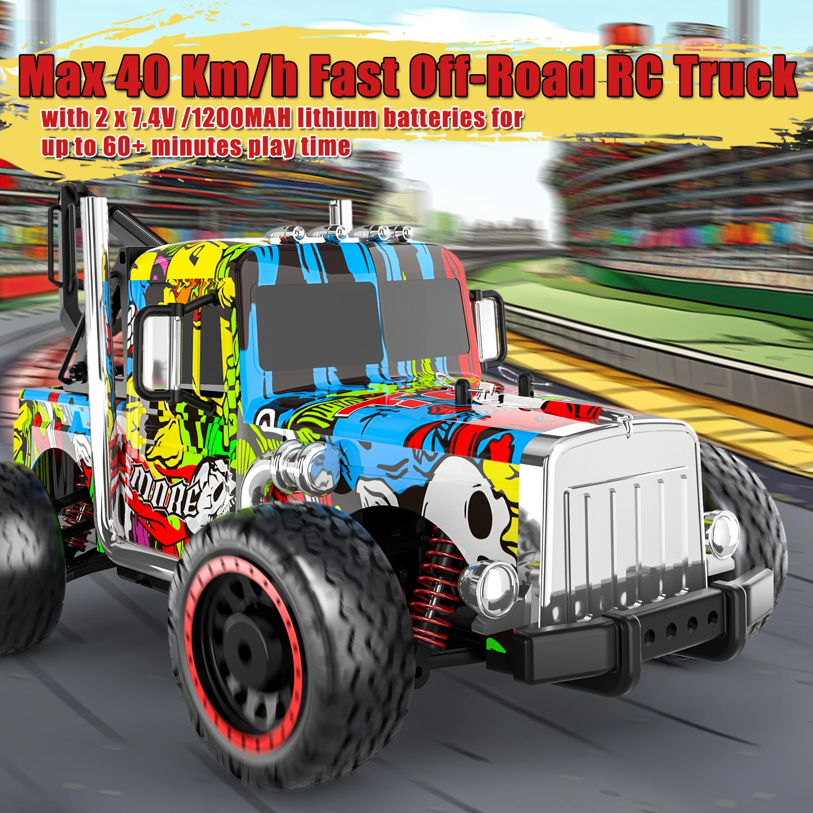 Off-Road Climbing Rc Pickup Toys High Speed Vehicle Remote Control Car Boys 2.4ghz Racing Model 1:16 Scale Truck Children Racing 3