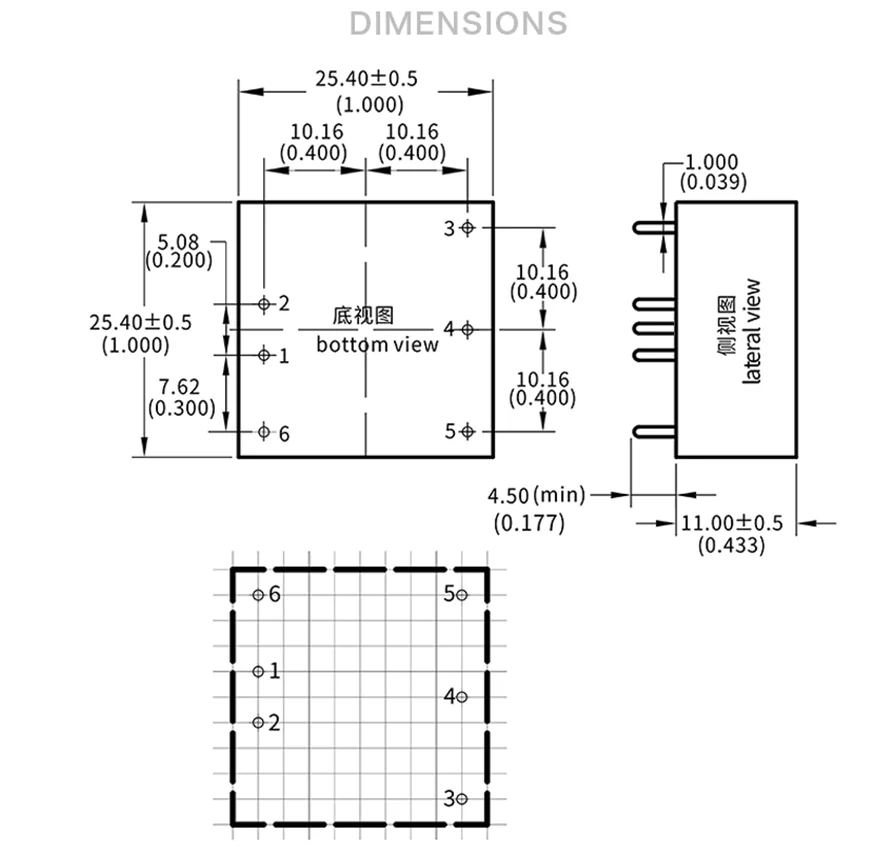 Hi-Link DCDC URB2405YMD-5WR3 Isolated Power Supply Module 24V(9-36V) Input to 5W 5V 1A Output Step Down Converter