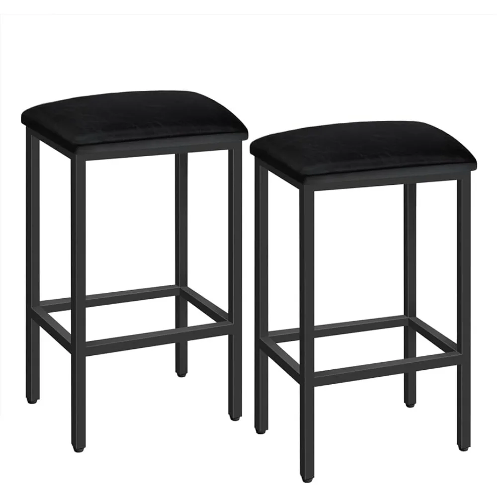 

MAHANCRIS Bar Stools, Set of 2 Breakfast Stools, 2-Piece Bar Chairs, 26.8-Inch Height, for Dining Room, Kitchen, Counter Bar