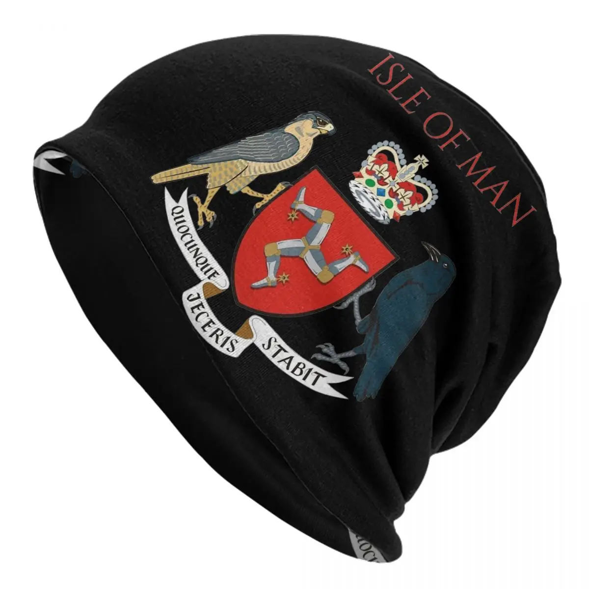 

Motorcycle Race Bonnet Hat Autumn Winter Ski Skullies Beanies Hat Isle Of Man TT for Men Women Warm Dual-use Caps