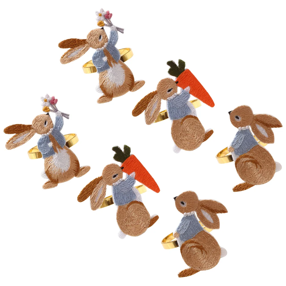 

Easter Rabbit Napkin Easter Napkin Ring Metal Animal Napkin Ring Cute Animal Rabbit Shape Napkin Ring Easter Party Banquet