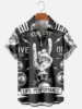 Fashion Chest Design Men's Harajuku Korean Shirt Men Man Y2K Floral Hawaiian Casual Summer Button 3D Print Short Sleeve Camisas 1
