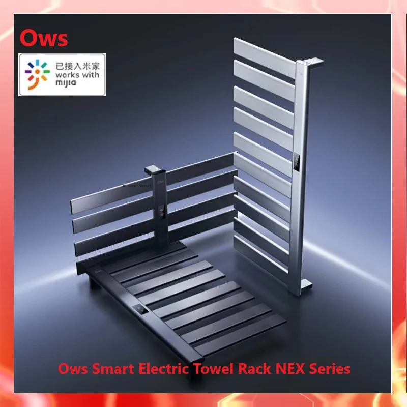 Ows Smart Electric Towel Rack NEX Series Smart Drying Deep Mites Removal IPX4 Waterproof Hidden Power-on Work With MiHome electric towel rack