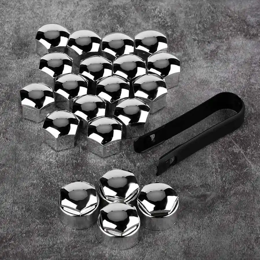 20pcs 17mm Wheel Nut Rim Cover Car Wheel Auto Hub Screw Protection Anti-theft Dust Cover Cap For Car Accessories wheel nut caps,screw caps,wheel nut covers,auto accessories,car accessories,bolt nut covers