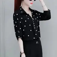 Chiffon Shirt Women's Half Sleeve Top Fashion Bottoming Shirt 6XL Blouse Tops Casual Femme Blusas 4