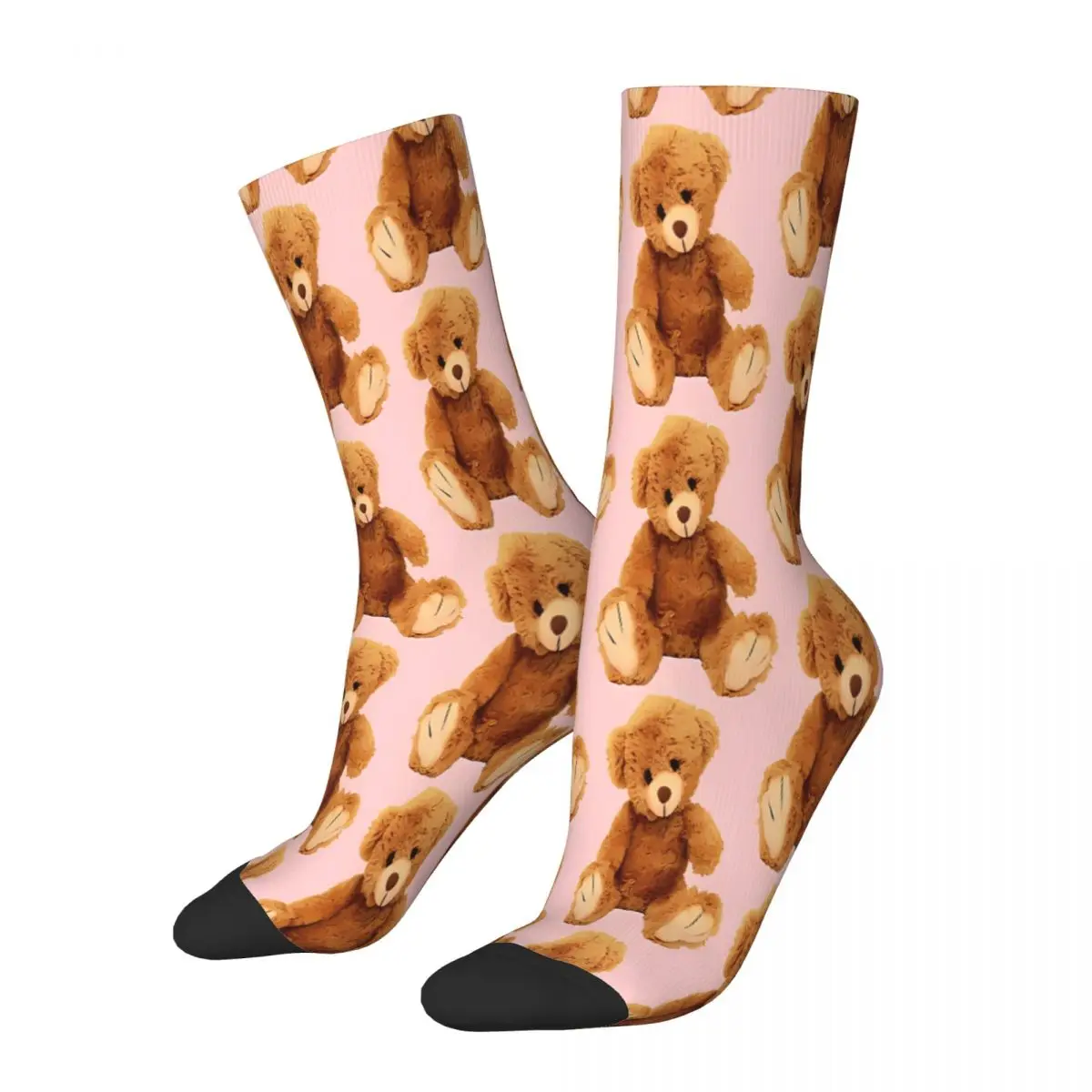 

Hey Pink Teddy Bear Socks Male Mens Women Summer Stockings Harajuku
