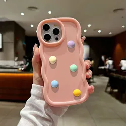 Vibrant Beans Wavy Silicone Phone Case - Galaxy M21S (Pink)