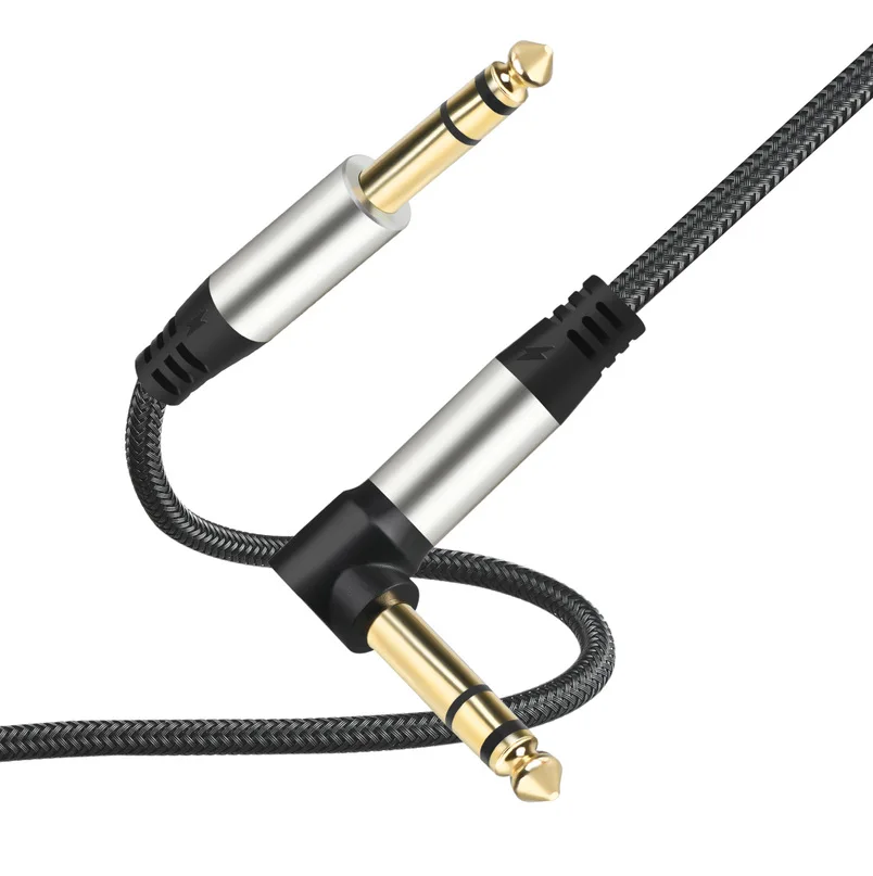 

6.35mm 1/4" Male To 6.35mm 1/4" Male TRS Balanced Stereo Audio Cable Gold-Plated Jack 6.35 mm To 6.35 mm For Guitar Amplifier