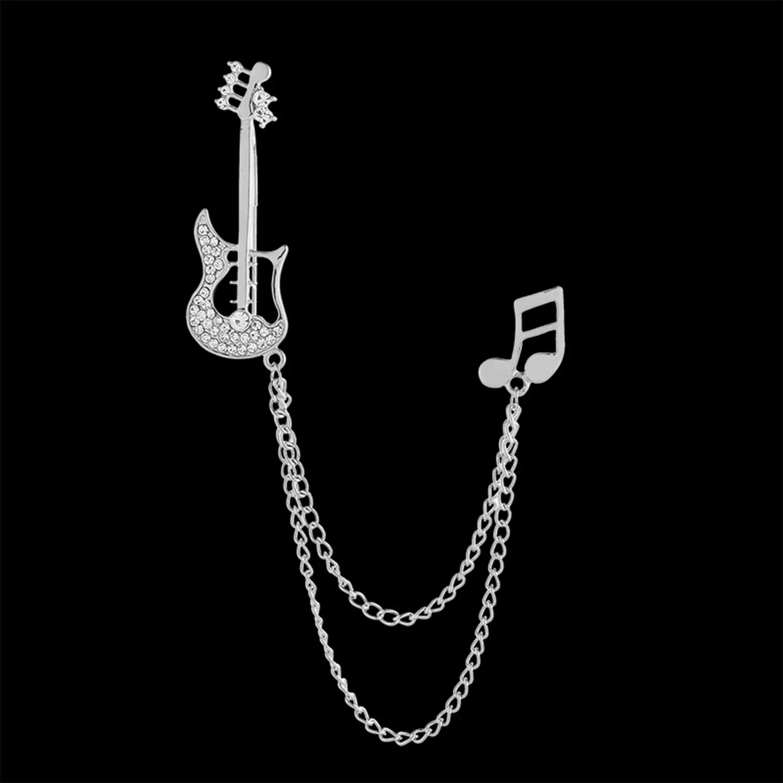 2xMusic Note Brooch Pin Breastpin Jewelry for Men Husband Decoration Lapel Pin