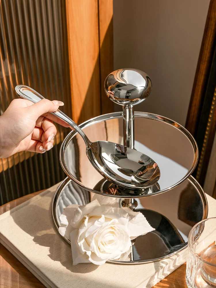 Luxury Stainless Steel Spoons Serving Spoon Ice Shovel Large Service Spoon Tableware Home Kitchen Restaurant serving spoon