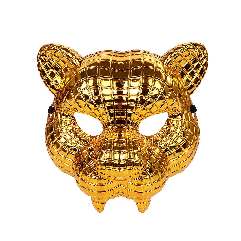 20Cm Vip Customer Guest Boss Mask Golden Boss Leopard Halloween Tiger Adult Party Prop Mask For Man Cosplay Shell