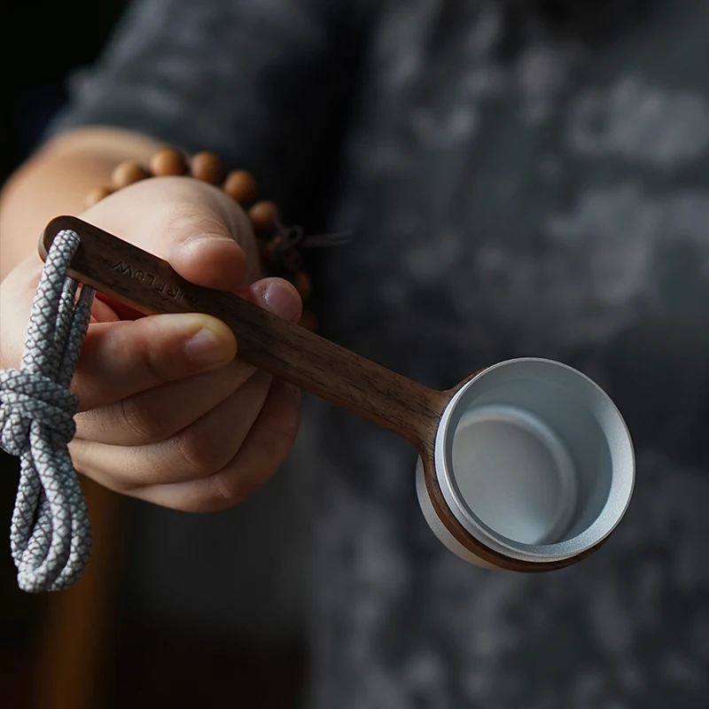 AIRFLOW Wooden Handle Coffee Scoop Tablespoon Measuring Spoon Long Handle Coffee Spoons Baking Seasoning Spoon Kitchen Tools coffee scoop