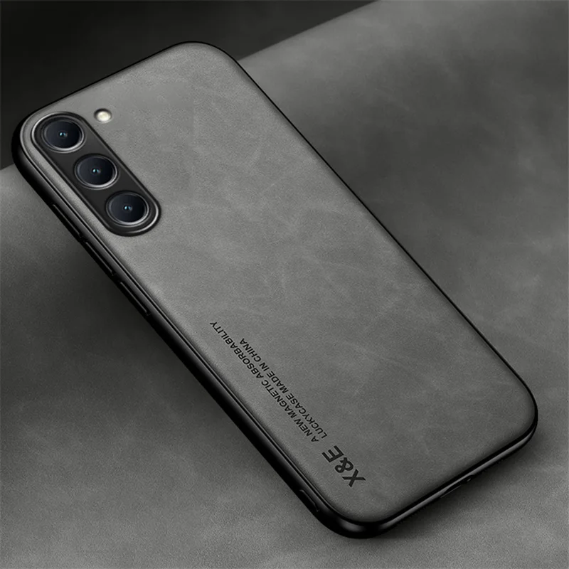 Premium Magnetic Sheepskin Leather Phone Case Cover