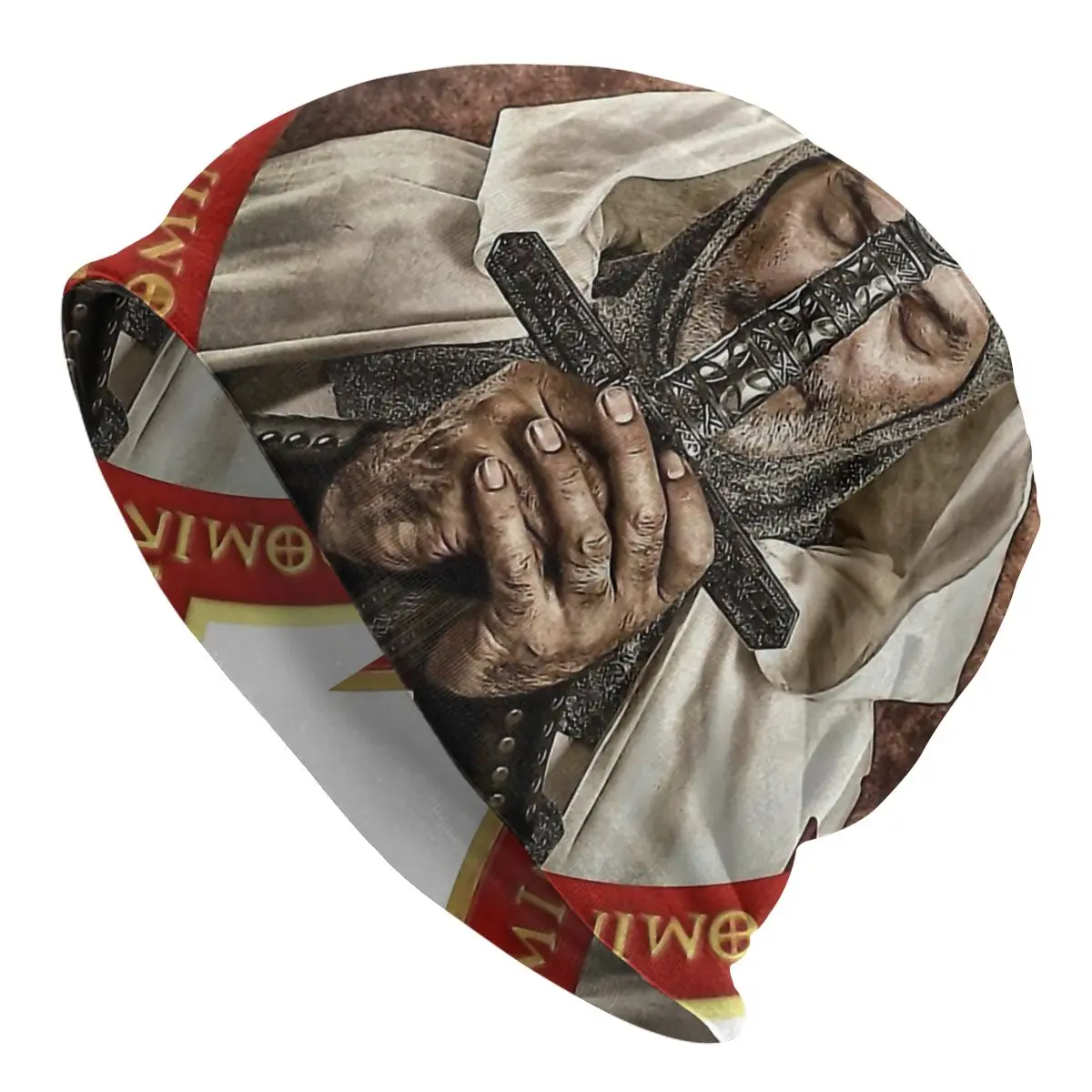 

Кристиан с мечом темплар рыцарь потертый раньше велосипедные повседневные облегающие шапки Защита Мужские Женские шапки