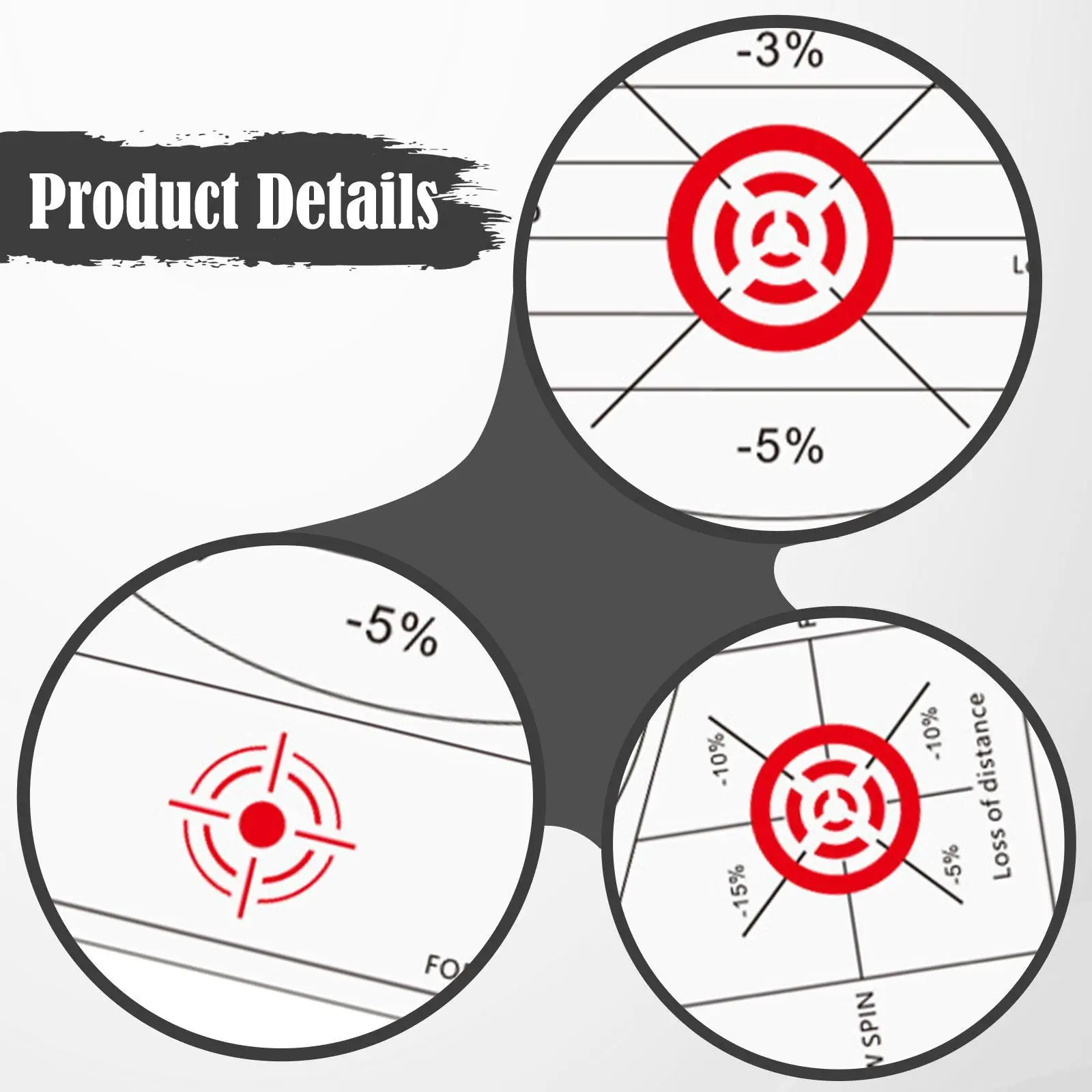 Golf Club Sticker Carbonless Tape Labels Golf Swing Analyzer Training Aid for Improving Accuracy and Consistency