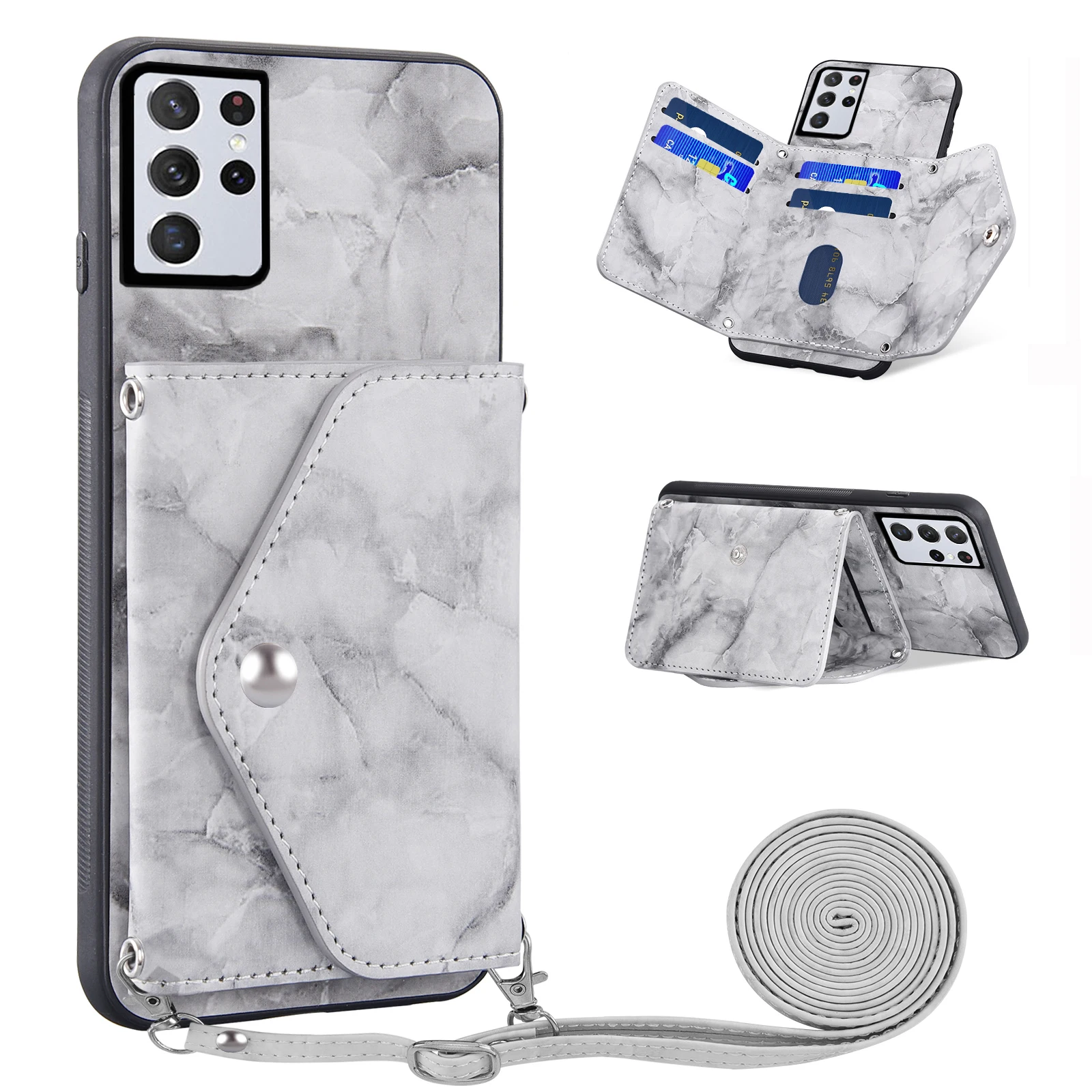 Custodia Per Telefono Per Samsung Galaxy S23 S23Ultra S23Plus 23 S S 23 23 Custodia Per Portafoglio Ultra G5 Tracolla Per Porta Carte Di Credito In Ma