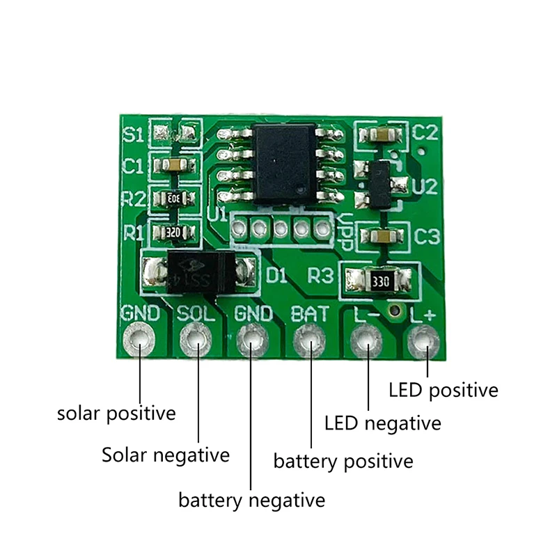 3.2V 3.7V 태양 랜턴 컨트롤러 보드 1 개, 태양 잔디 램프 조명 회로 보드 플래시 라이트 회로 보드