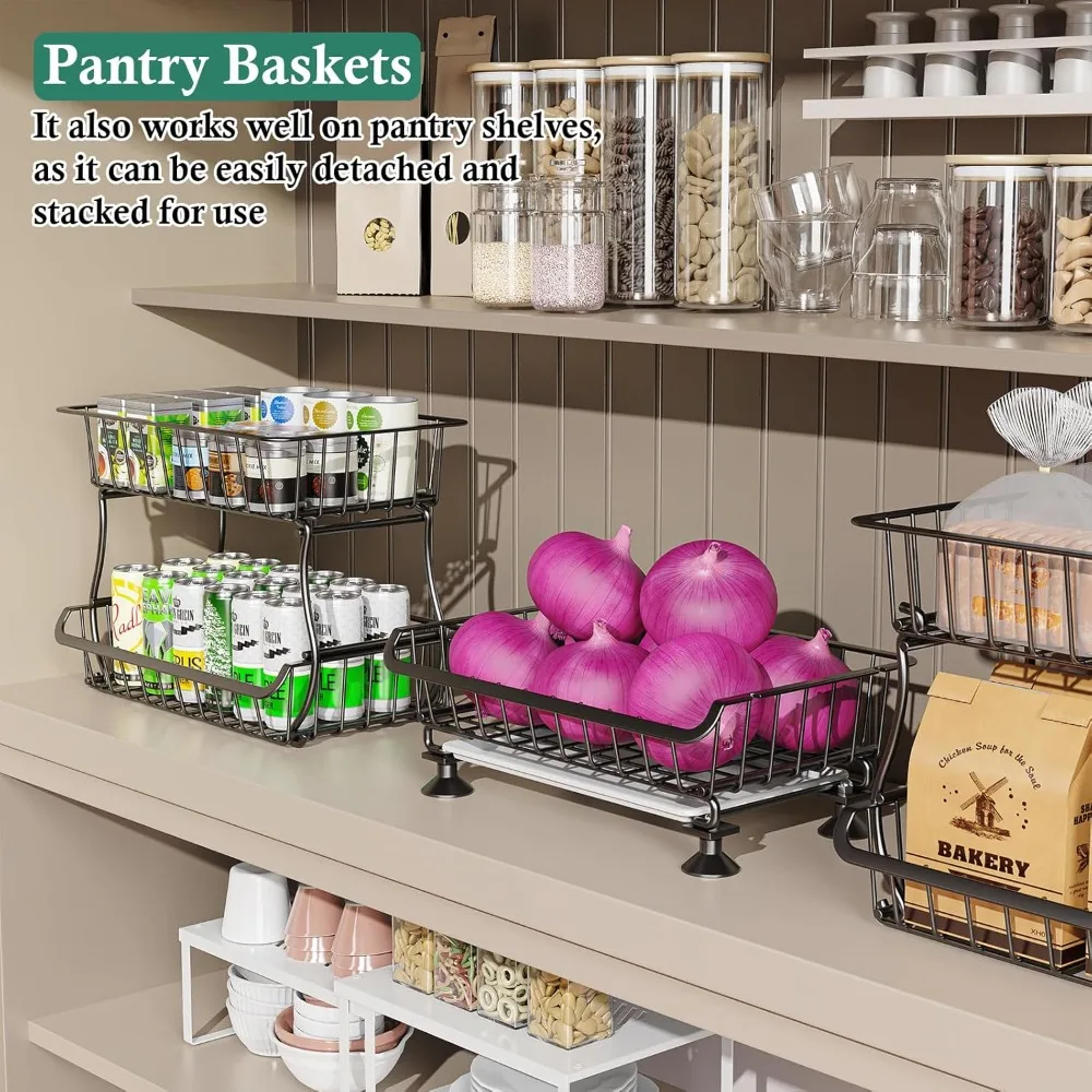Pantry Floor Organizer and Storage Cart with Wheels 3