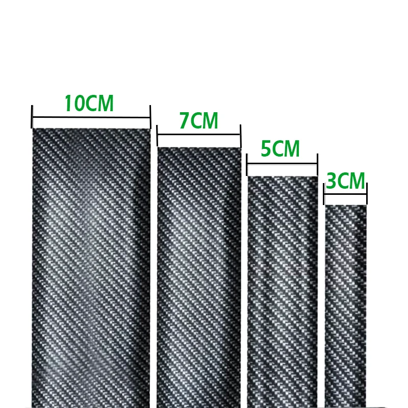 Car Bumper Strip Car Styling Carbon Fiber Mouldings Strip Bumper Decorative Strips Adhesive Door Sill Protection Trim 1M
