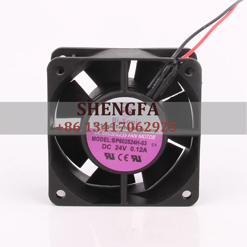 

Bi-Sonic BP602524H-03 Case Fan 60*60*25MM 24V 0.12A 6CM Double Ball Inverter Cooling Fan