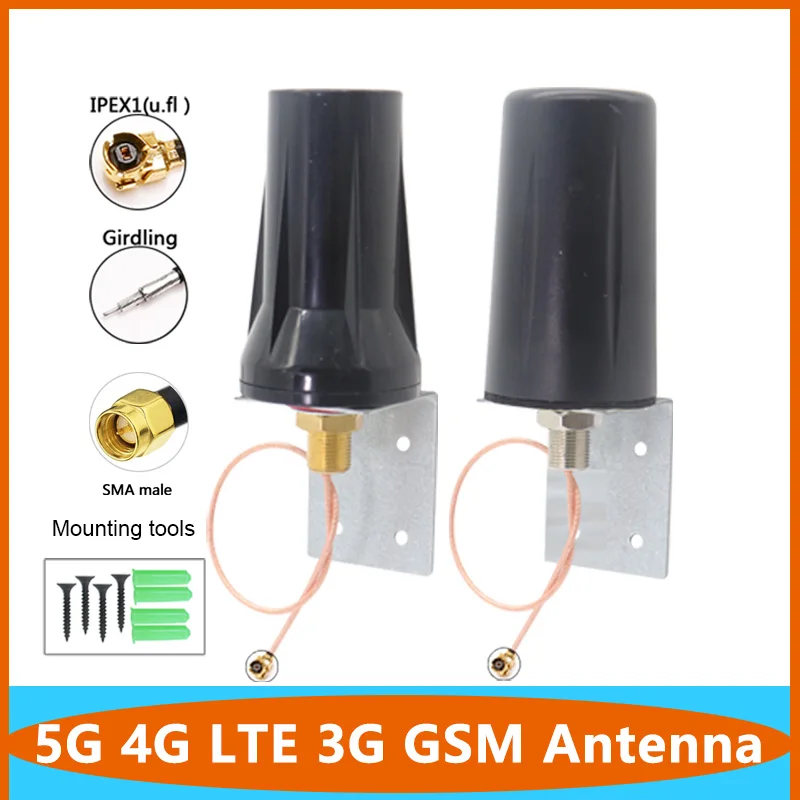 RG178 Cable 5G 4G LTE 3G GSM Outdoor Cabinet Waterproof Antenna Amplifier 15DBI Omni Signal Booster for Charging Pile IPEX SMA tv signal amplifier booster convenience and easy installtion digital hd for cable tv for fox antenna hd channel 25db