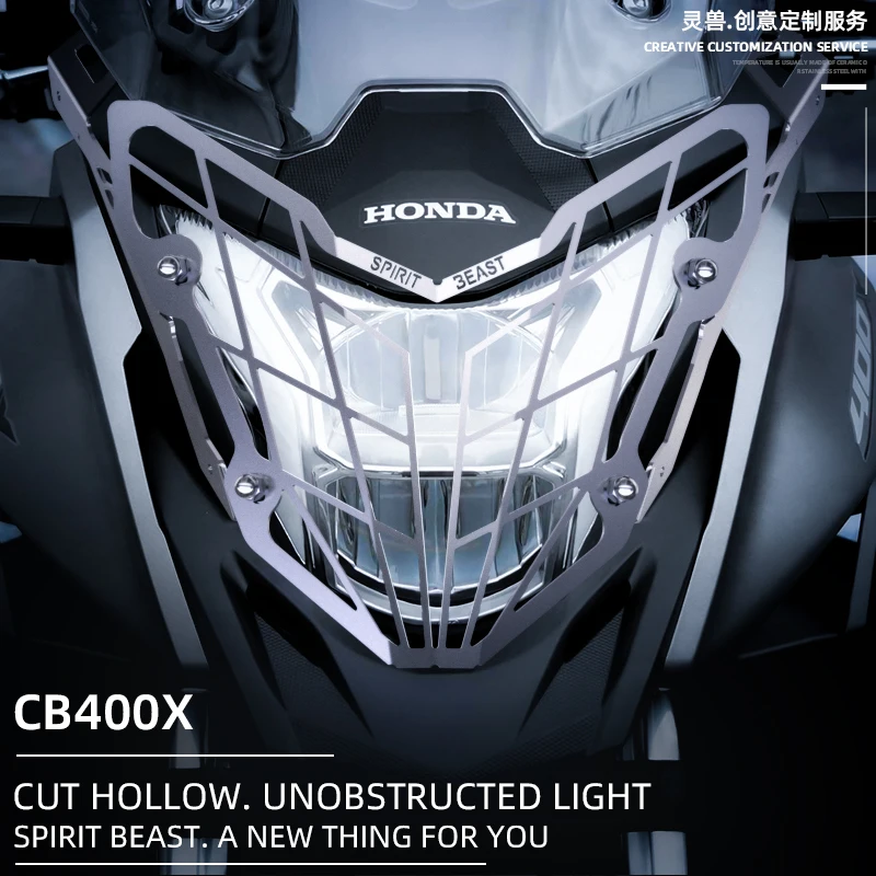 

Spirit beast for Honda CB400X headlamp cover modification accessories headlamp protection cover decorative lamp mesh frame