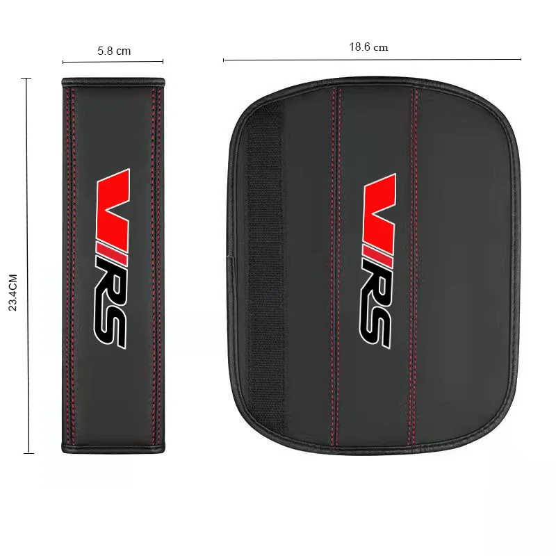 1pc Cowhide Car Interior Seat Belt Protector Cover seat belt covers seat belt protector car seat belt accessory For Skoda Virs RS RS IV