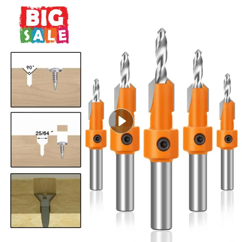 6SizeCountersinkDrillBitSetCarpentryToolsCountersunkCounter