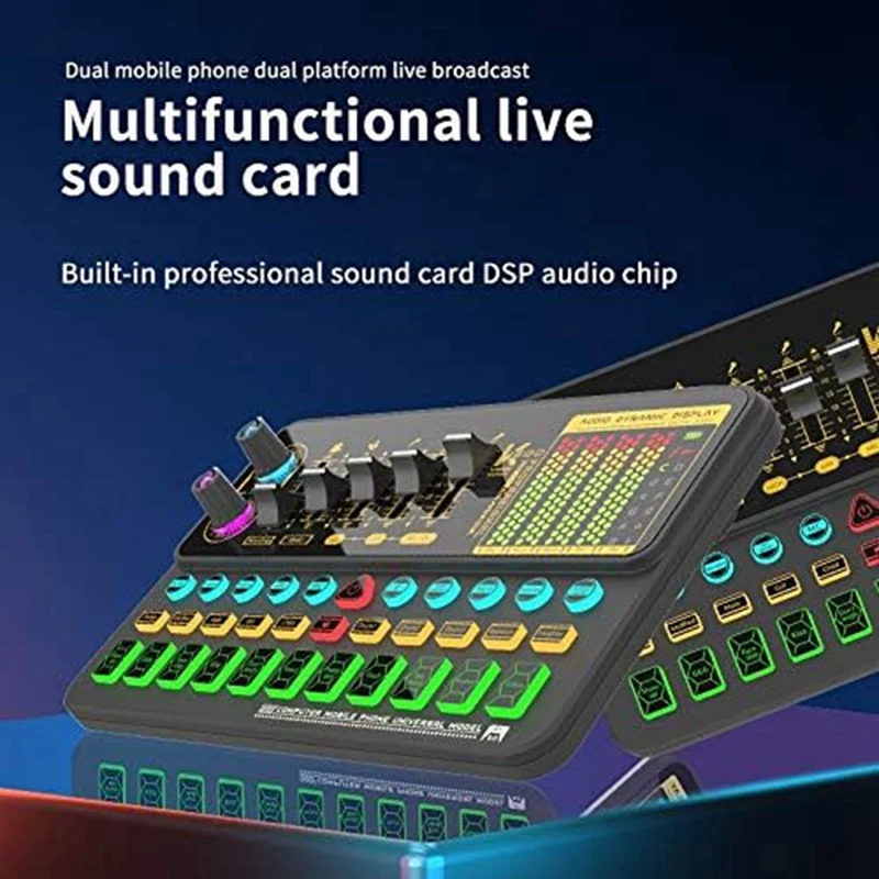 

1 PCS K500 Sound Effects Board ABS Microphone Voice Changer Sound Card For Phone/Computer