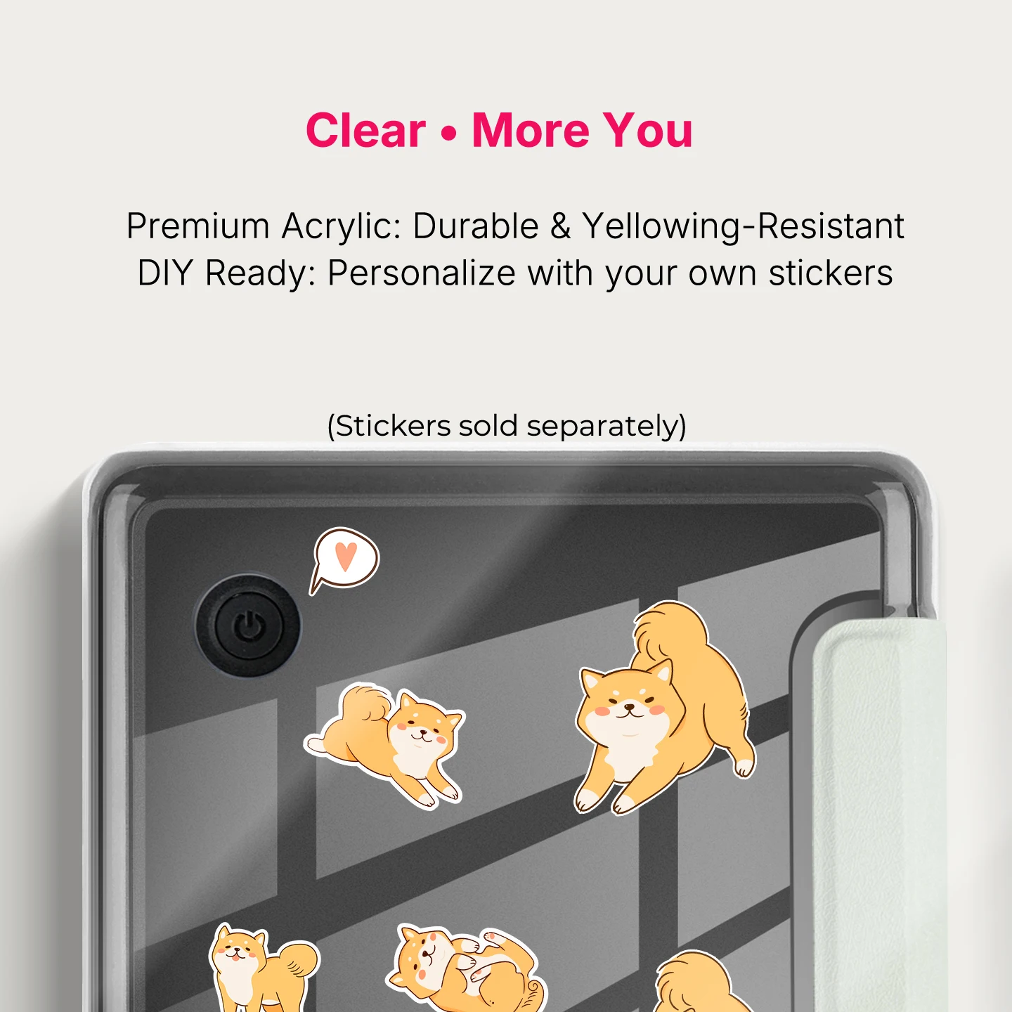 Hand-Drawn Art Style Magnetic Detachable Case with Auto Sleep/Wake Feature