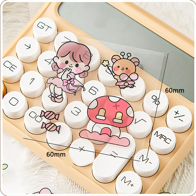 50pcs Waterproof PET Cartoon Cute Stickers Children Handbook Decoration Kawaii Stickers Korean Stationery Supplies cartoon stickers kawaii stickers decorative stickers