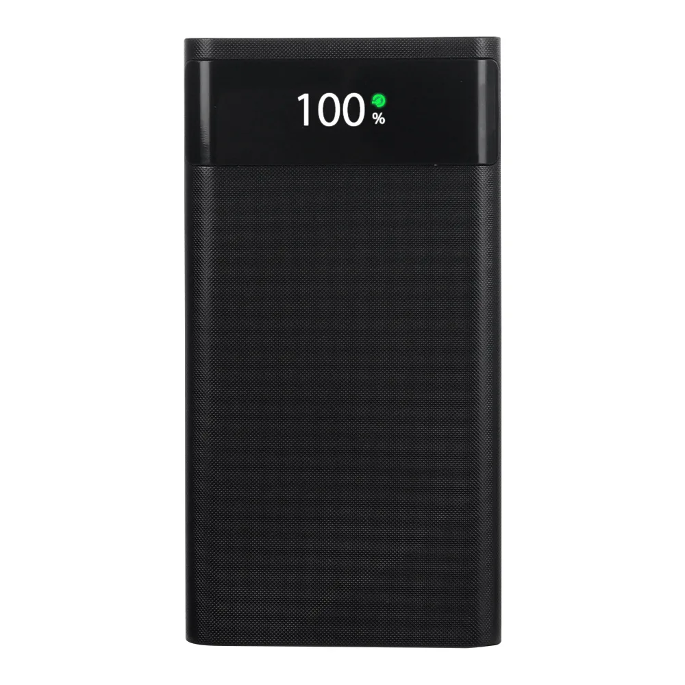 DIY 6*18650 파워뱅크 배터리 박스 홀더 듀얼 USB 타입 C 마이크로 22.5W 고속 충전 케이스 LED 라이트 포함 18650 배터리 케이스
