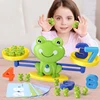 Children's Montessori Math Toy Funny Frog Scale Balance Toy Early Education Number Learning Puzzle Toys Teaching Material Gift 1