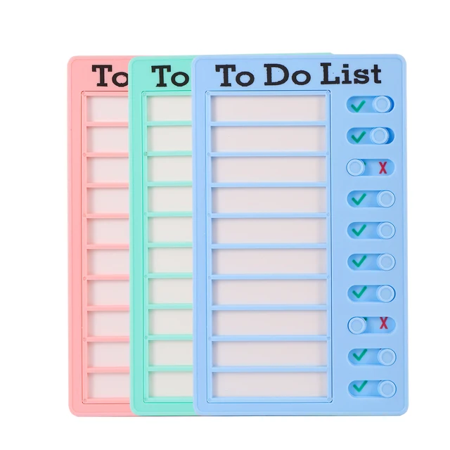 4 Stück Memo Checkliste Boards, Abnehmbare To Do List Checklist Board mit  40 Austauschbaren Leeren Papieren Checklist Boards, Wiederverwendbare RV  Checklist Board für Zeitplan Lernplanung Erinnerung : : Bürobedarf  & Schreibwaren
