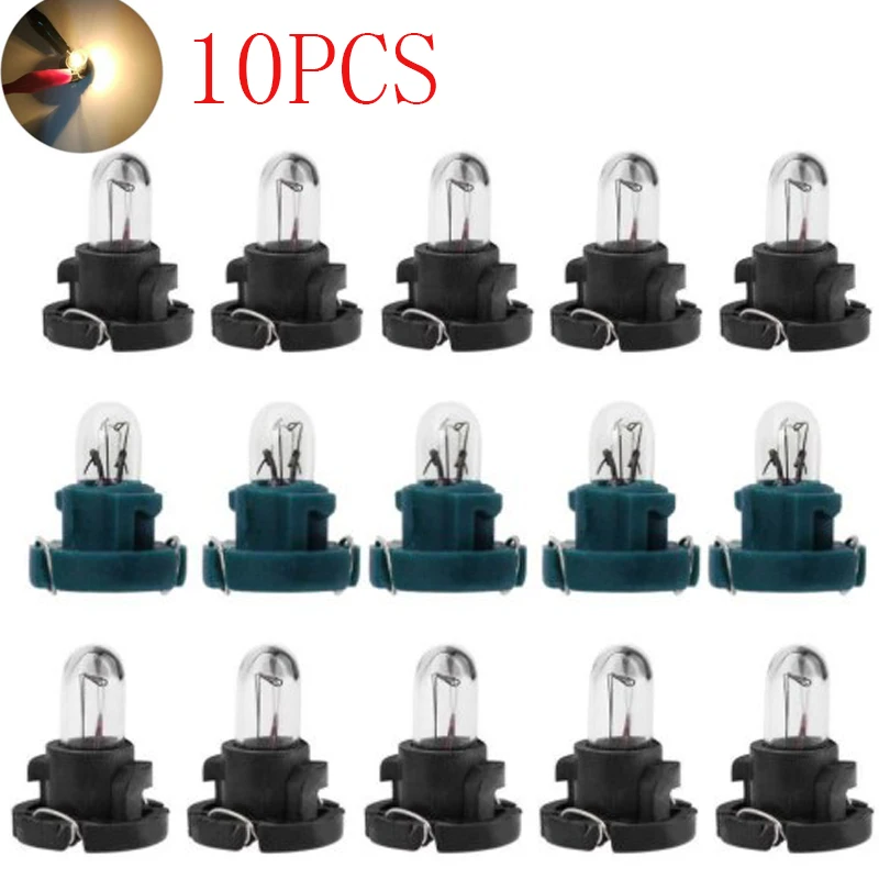 10pcs T3 LED 12V Car Auto Instrument Light Dashboard Indicator Automatic  Door Button Light 1.2W Bulbs Dashboard Lamps for Honda