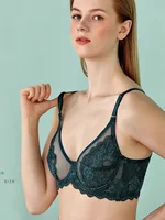 Soutien-gorge transparent pour femmes, sous-vêtements en dentelle ultra fine 3