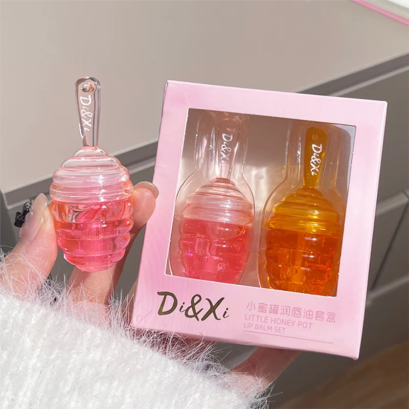 Honeypot lip oil set box Moisturizing hydrating layer mist lipstick all match lip moisturizing lip toot lip gloss parity 4