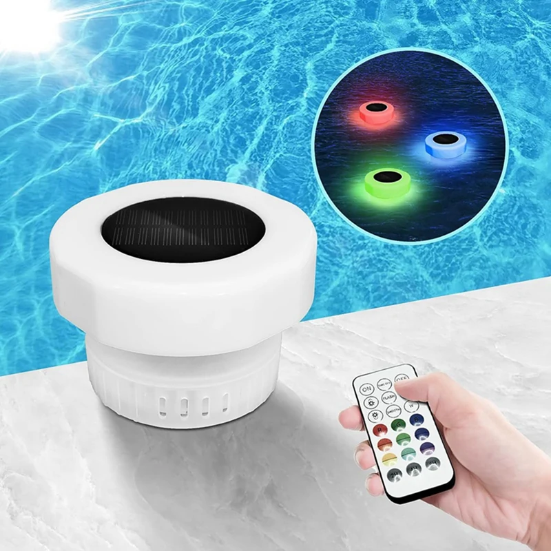 

Хлорный поплавок Хлорная таблетка поплавок с красочными солнечными фонарями, плавающий дозатор хлора