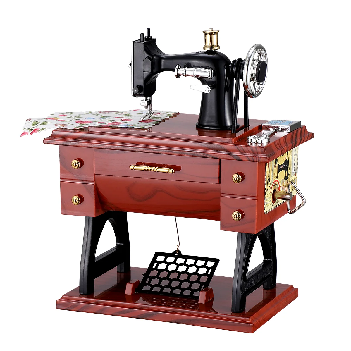 

VORCOOL Vintage Sewing Music Box Musical Toy Sewing Machine Music Sartorius Model Play Creative Gift Music Box Machine