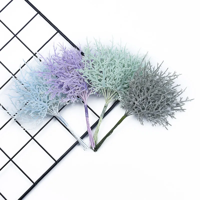 10pcs Mini Artificial Acorn Leaf Flower Plant For Wedding Home Wreath Decoration DIY Scrapbooking Craft Christmas Accessories