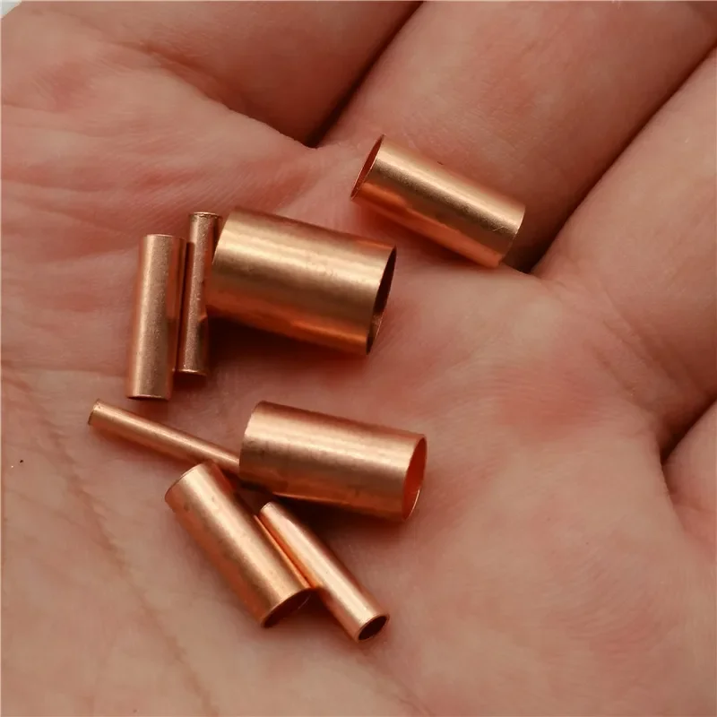 GT 1.5MM 2MM 2.5MM 3MM 4MM 5MM 6MM 8MM copper connection pipe joint 100pc Terminal Connector Small copper pipe connection terminal buckle