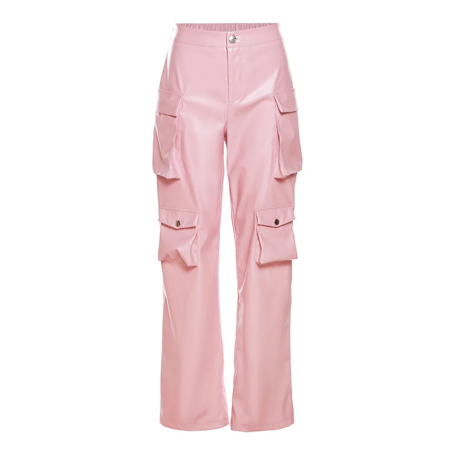 Pantalon Cargo Baggy Femme Y2K - Taille Haute, Fermeture éclair Latérale, Style Streetwear Décontracté
