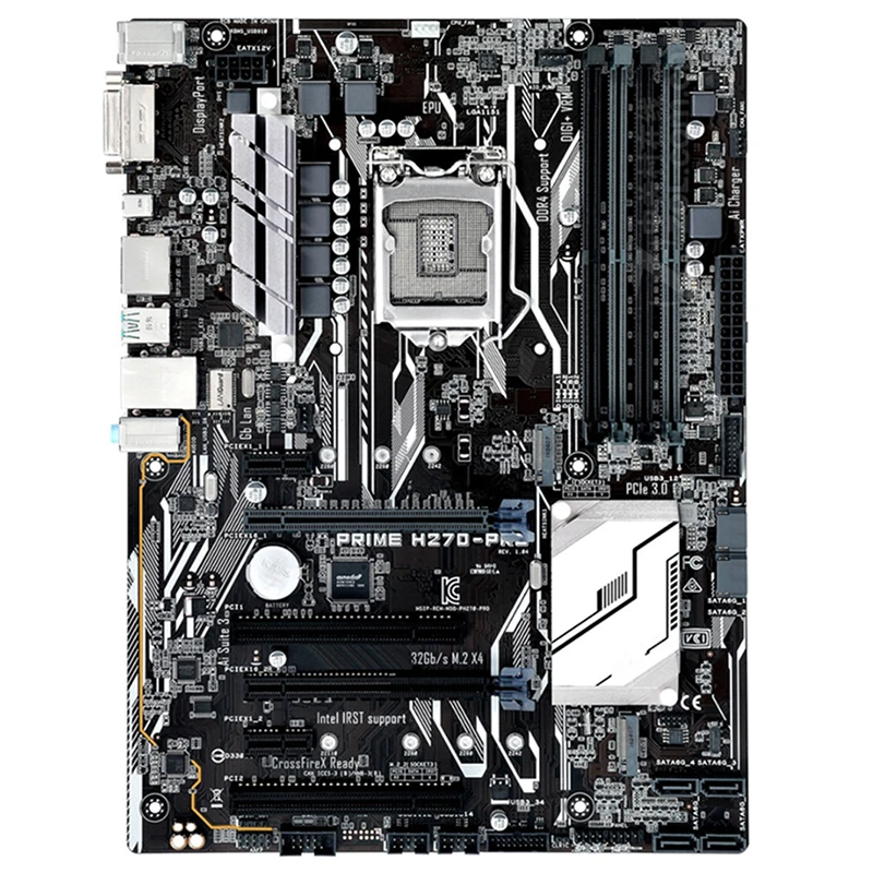

Оригинальная материнская плата Intel H270 PRIME, б/у, LGA1151 LGA 1151 DDR4 64 Гб M.2 NVME USB3.0 SATA3, десктопная материнская плата
