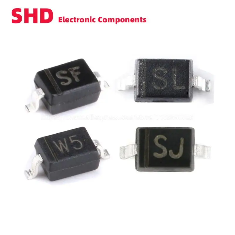 50 Pz B5819Ws Sl B0540Ws Sf B5817Ws Sj Bat60B W5 Sod-323 Diodi Schottky Smd