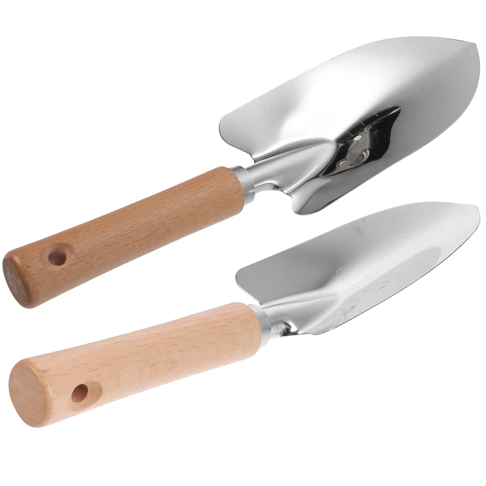 2 Pcs Tool Garden Trowel Outdoor Digging Bonsai Tools for Weeding Wooden Yard Soil Spade Small Child Flowerpot