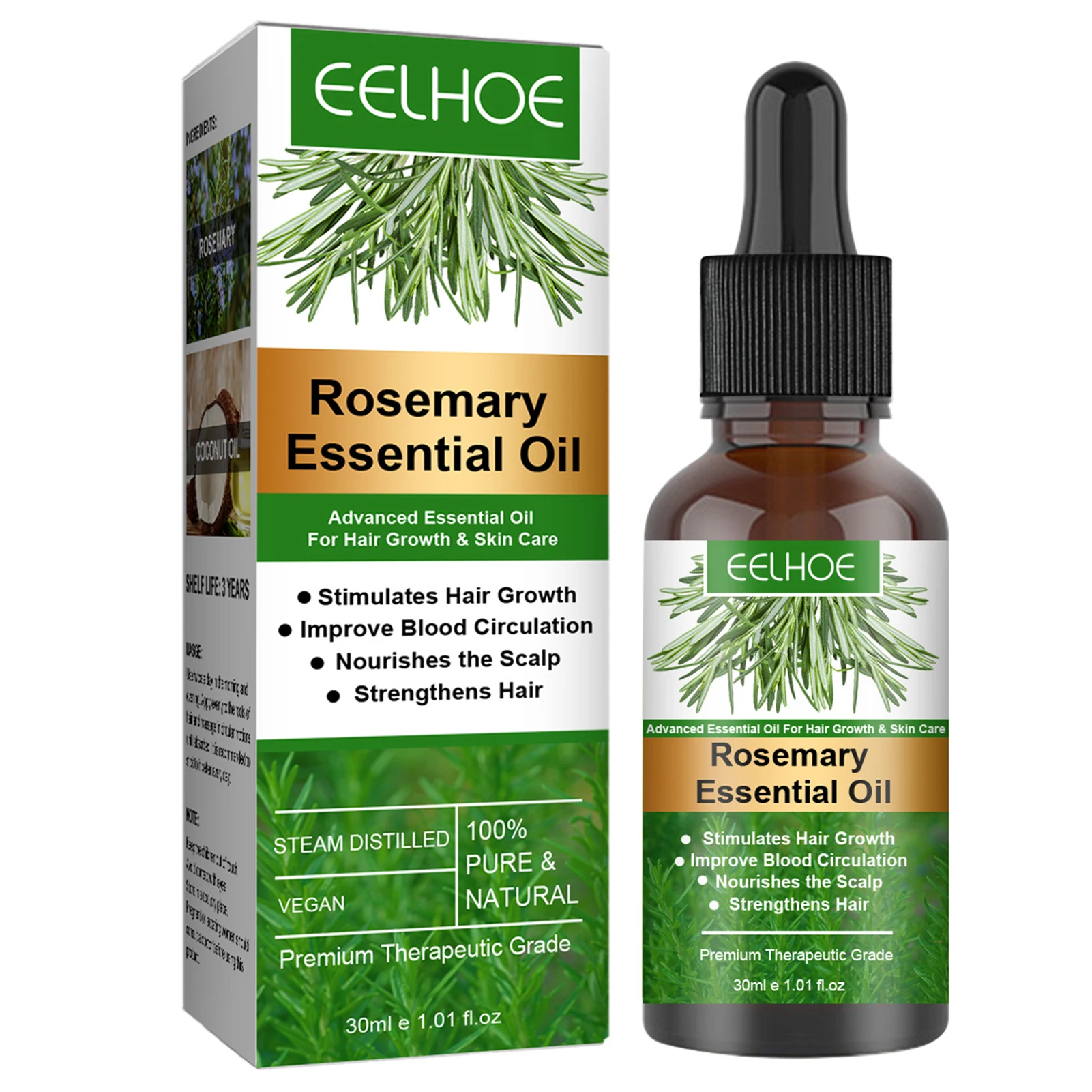 

Rosemary Hair Care Essential Oil Hair Growth To Prevent Hair Breakage Nti-frizz Hair Smooth Serum Hair Loss Nourish Replenish