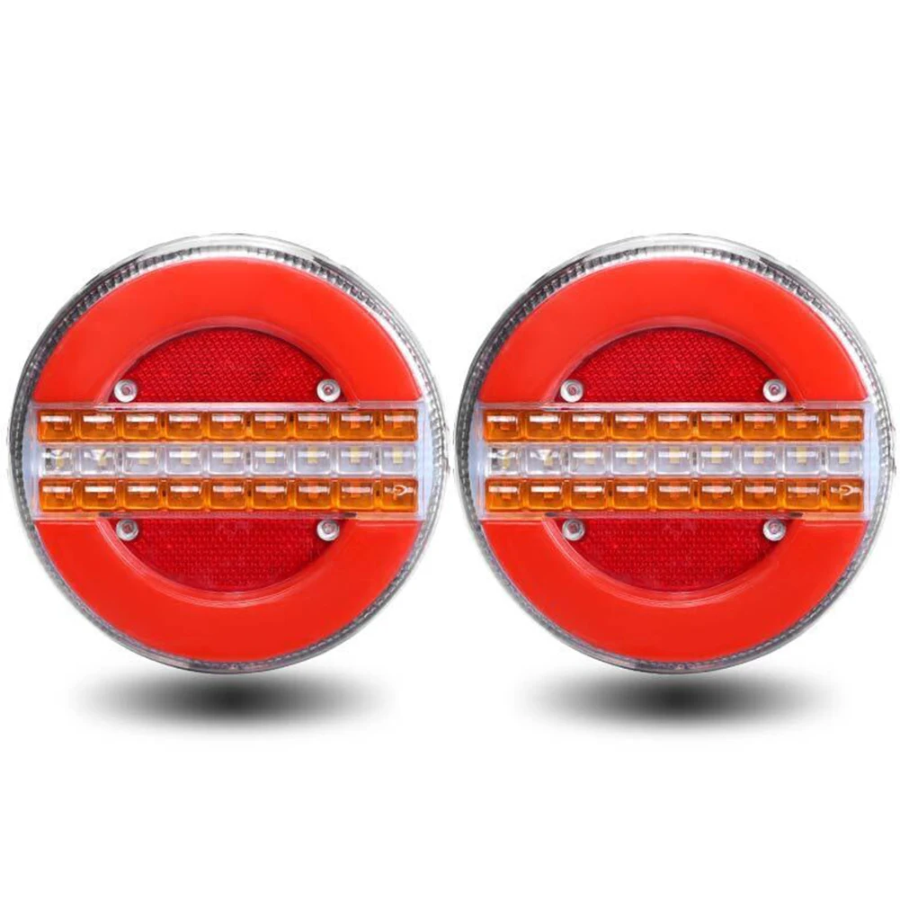 Задний фонарь для грузовика, 2 шт., 4 дюйма, лм, 12-24 В, Ip67, водонепроницаемый, красный, желтый, белый